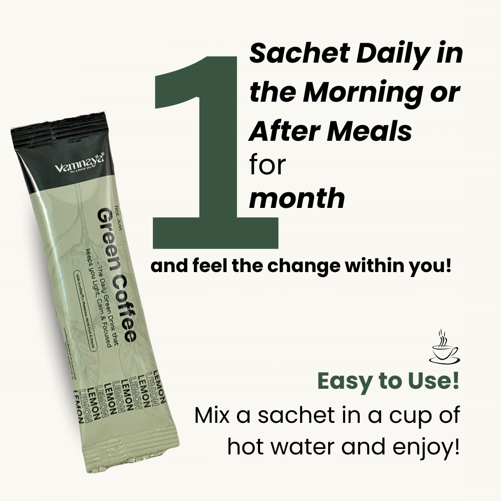 Green Coffee Blend | With Prebiotic Sunfiber®, L-Theanine, Apple Cider Vinegar | Lemon, Tulsi & Moringa