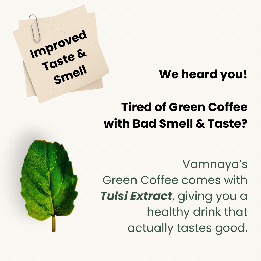 Green Coffee Blend | With Prebiotic Sunfiber®, L-Theanine, Apple Cider Vinegar | Lemon, Tulsi & Moringa