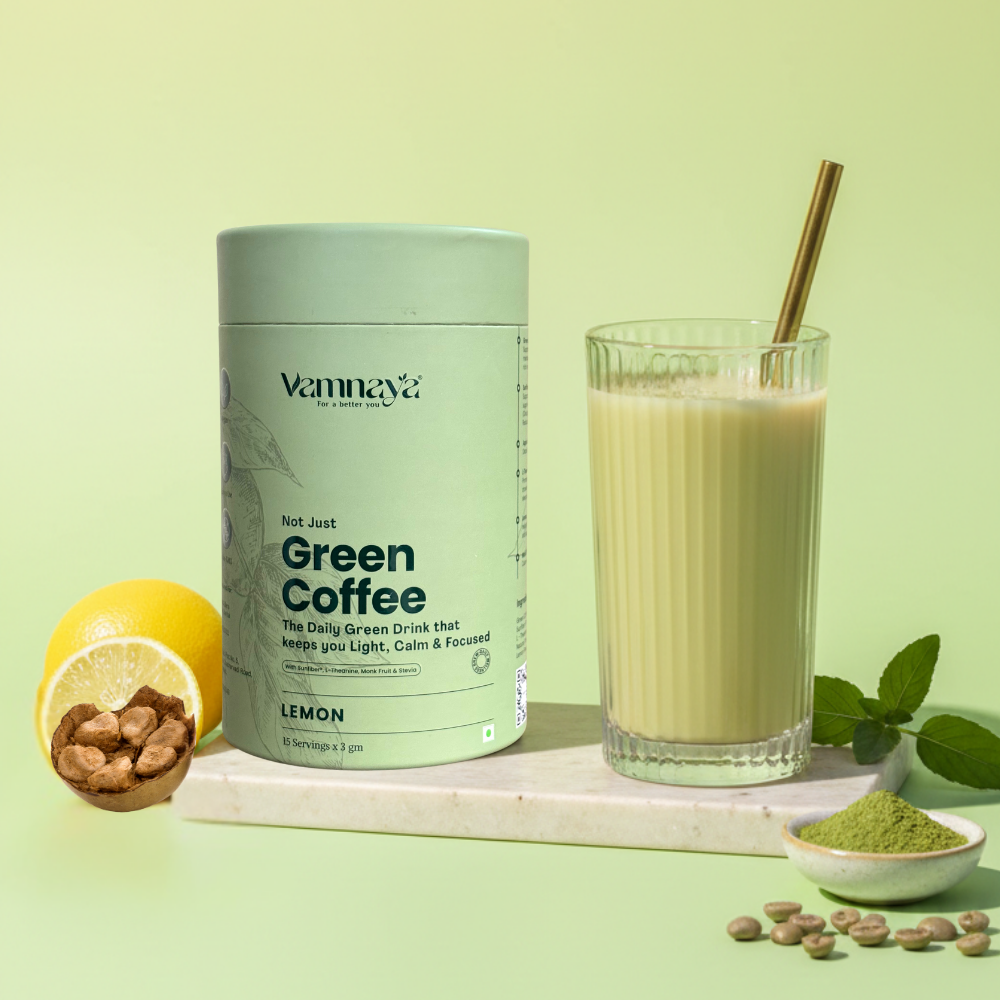 Green Coffee Blend | With Prebiotic Sunfiber®, L-Theanine, Apple Cider Vinegar | Lemon, Tulsi & Moringa