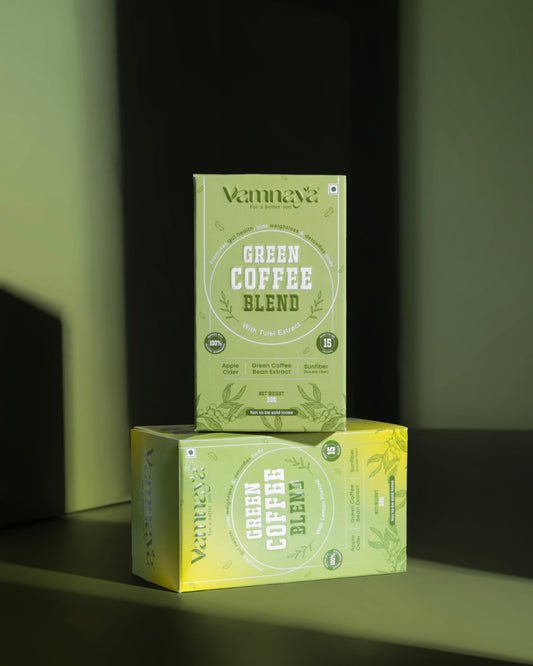 Green Coffee with Prebiotics (Sunfiber®), Apple Cider Vinegar, L-Theanine | Lemon & Tulsi Combo