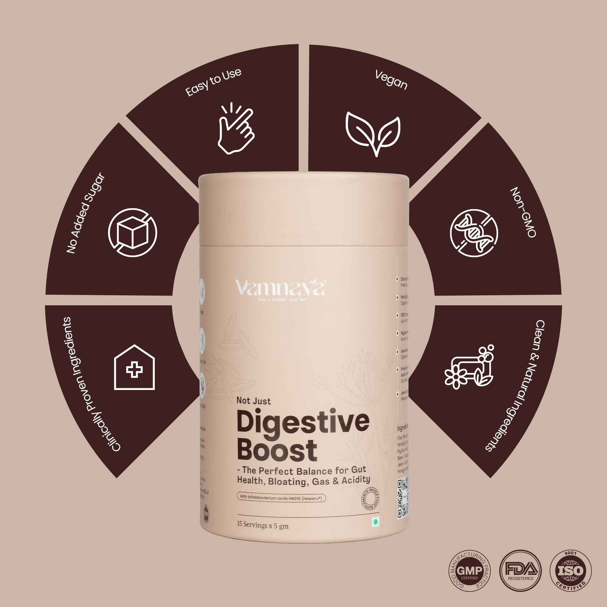 Digestive Boost | With Isabgol, Ajwain, Jeera, Prebiotic & Probiotic