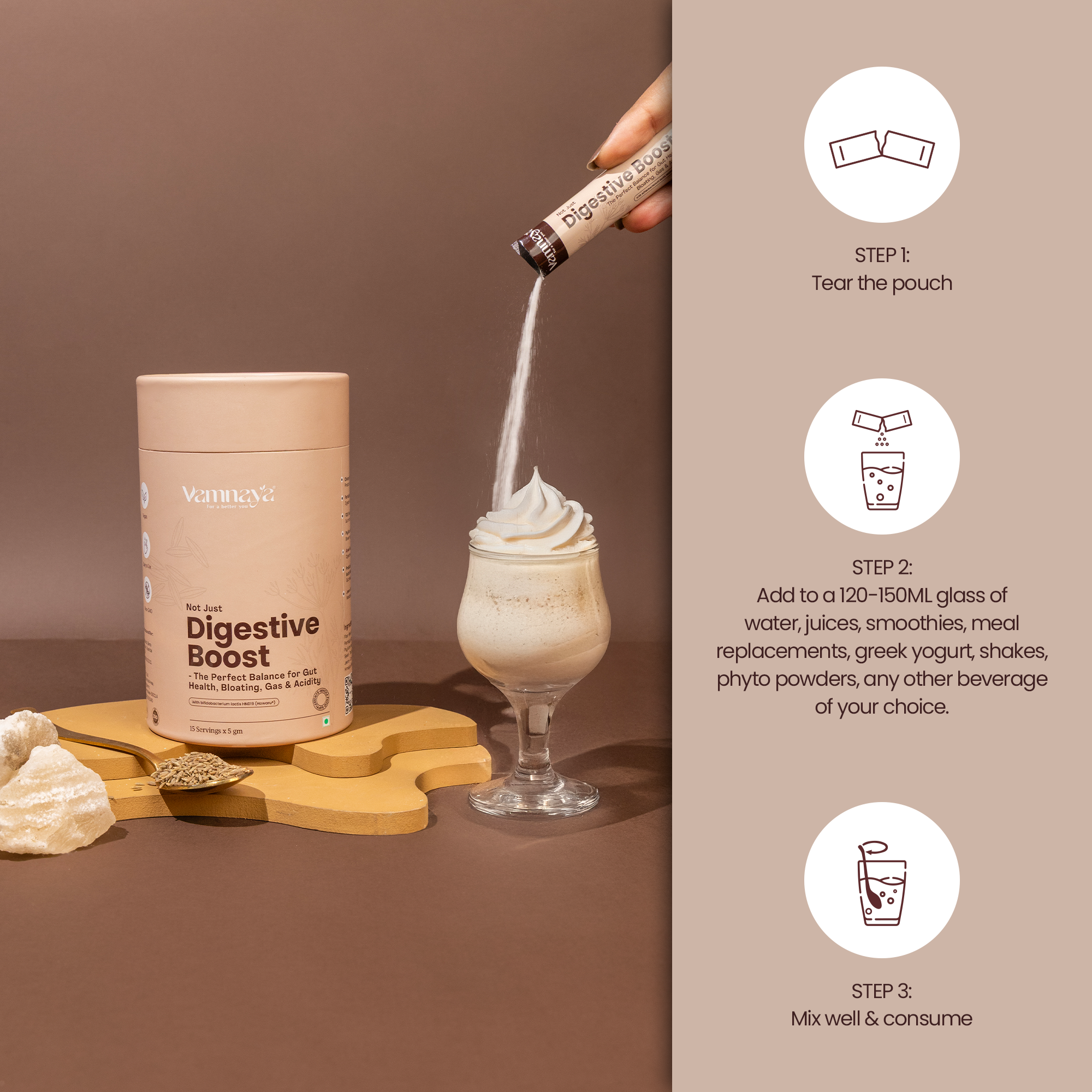 Digestive Boost | With Isabgol, Ajwain, Jeera, Prebiotic & Probiotic