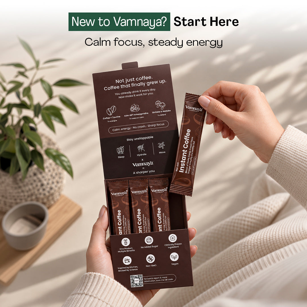 Instant Coffee | With Ashwagandha Root Extract, Shiitake, Maitake Mushrooms, Taurine, Coffee Arabica
