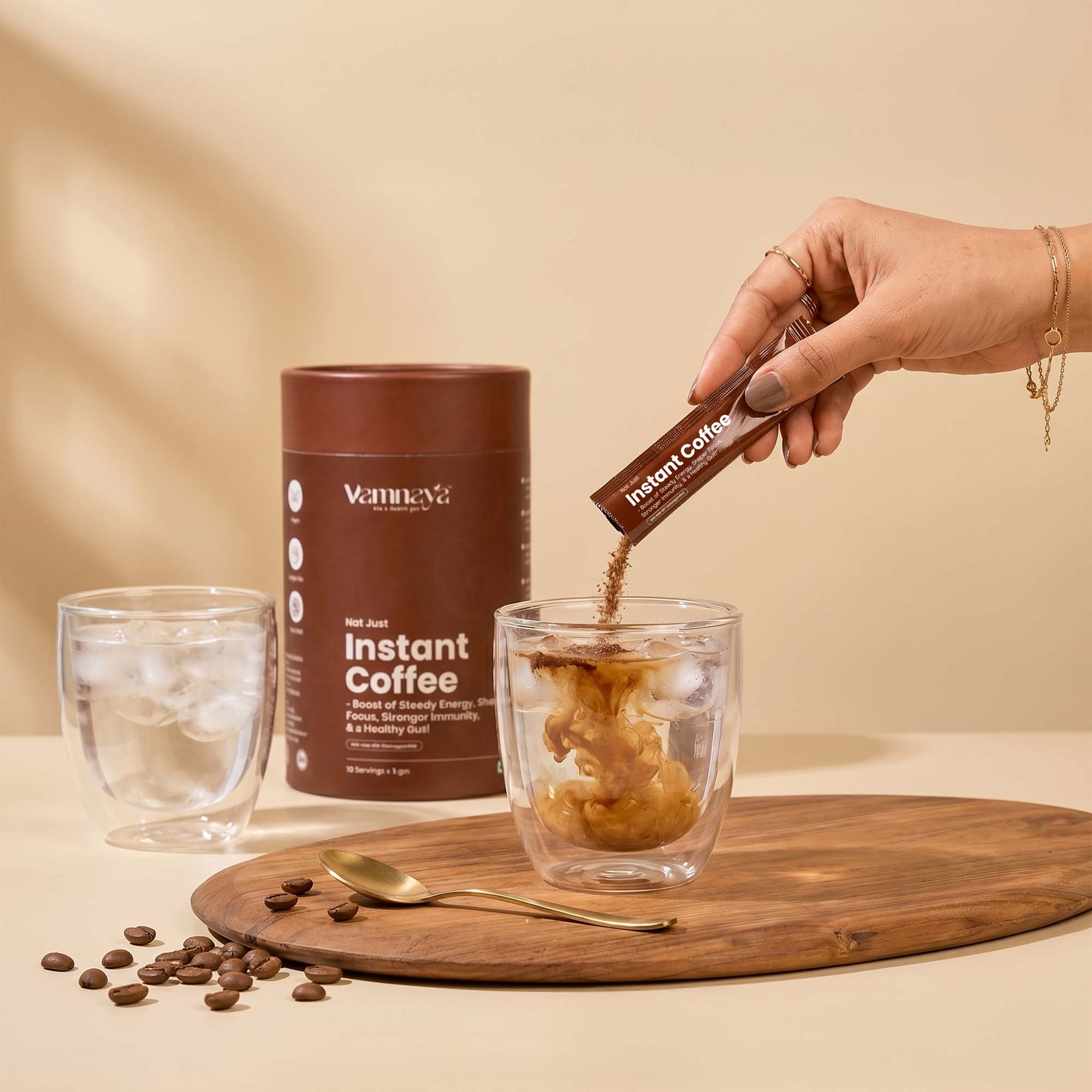 Instant Coffee | With Ashwagandha Root Extract, Shiitake, Maitake Mushrooms, Taurine, Coffee Arabica