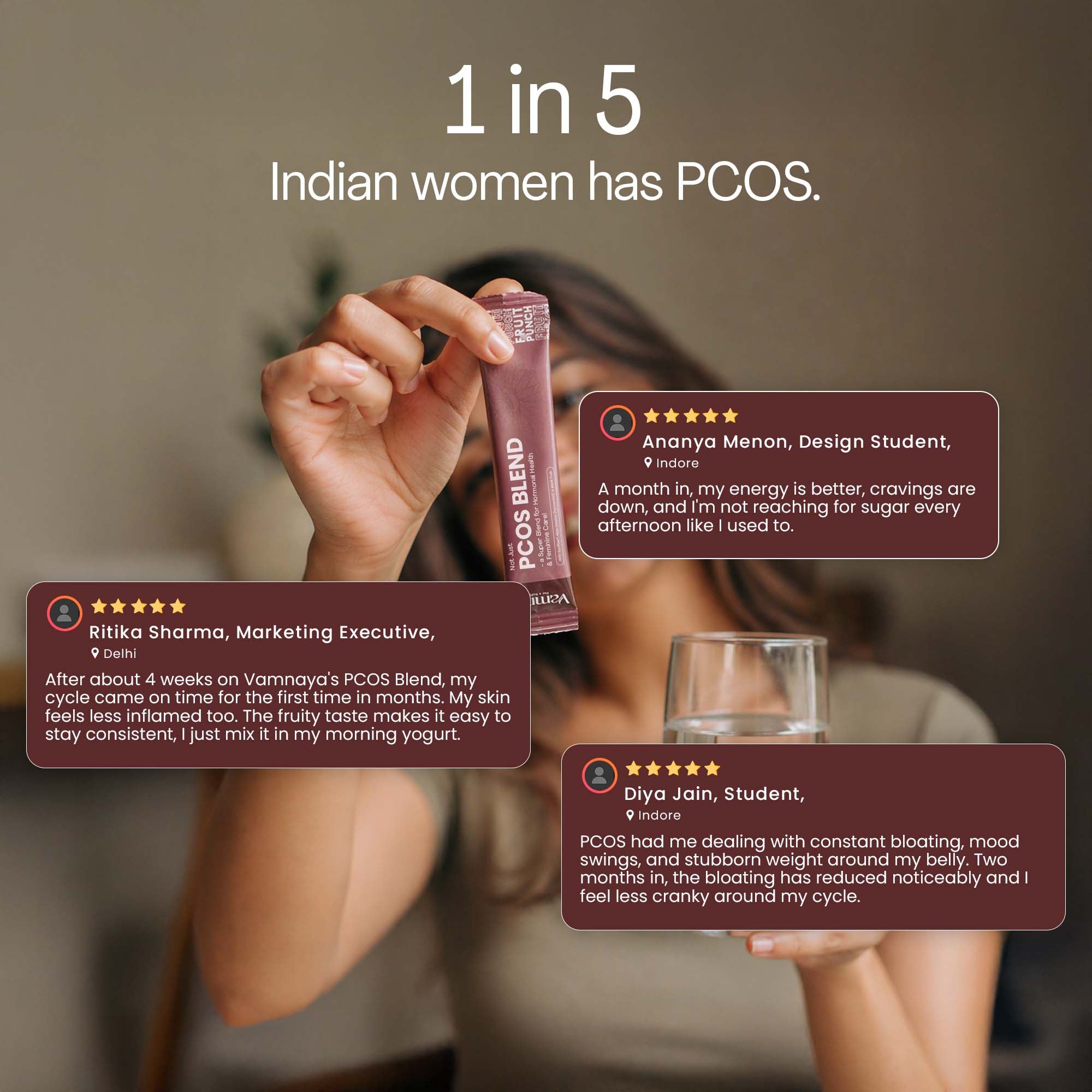 PCOS Blend | With Myo-Inositol, Walnuts, Almonds, Cashew Nuts, Isabgol & Monk Fruit