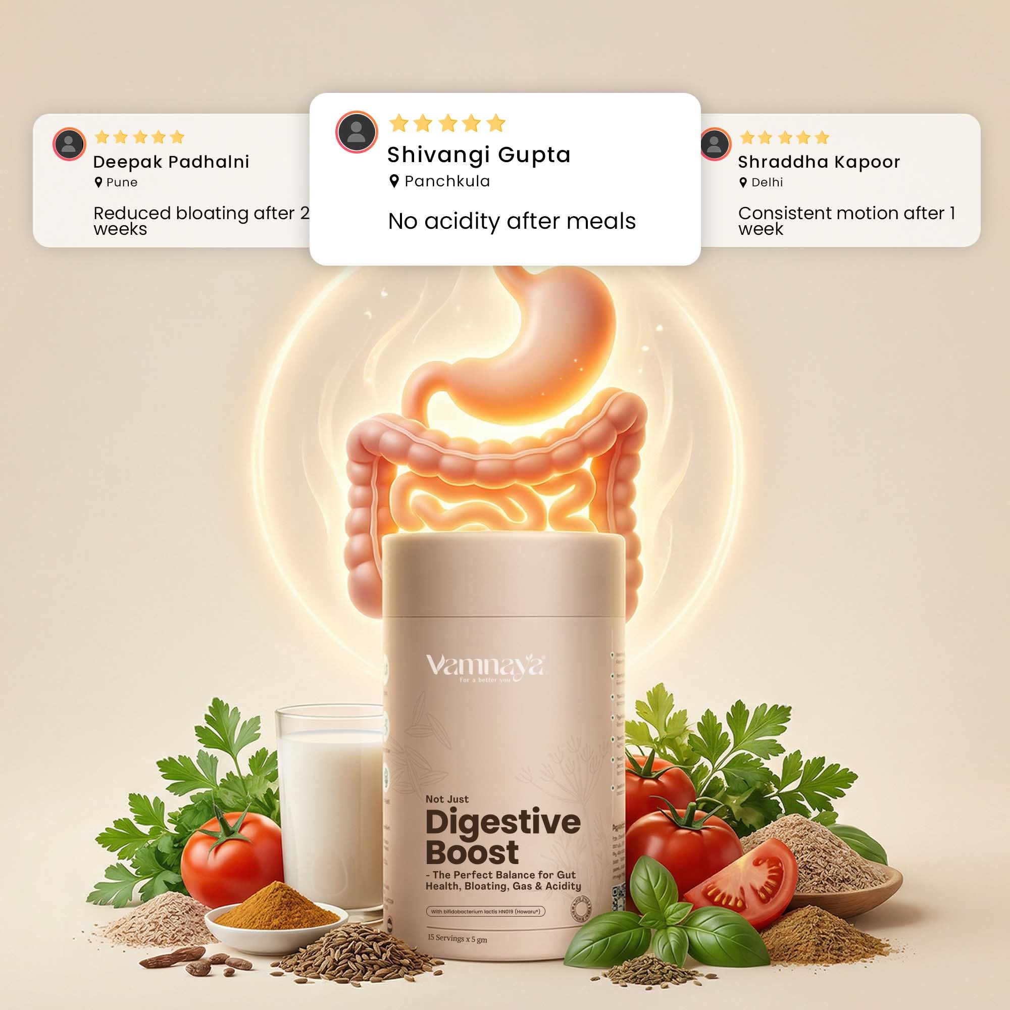 Digestive Boost | With Isabgol, Ajwain, Jeera, Prebiotic & Probiotic