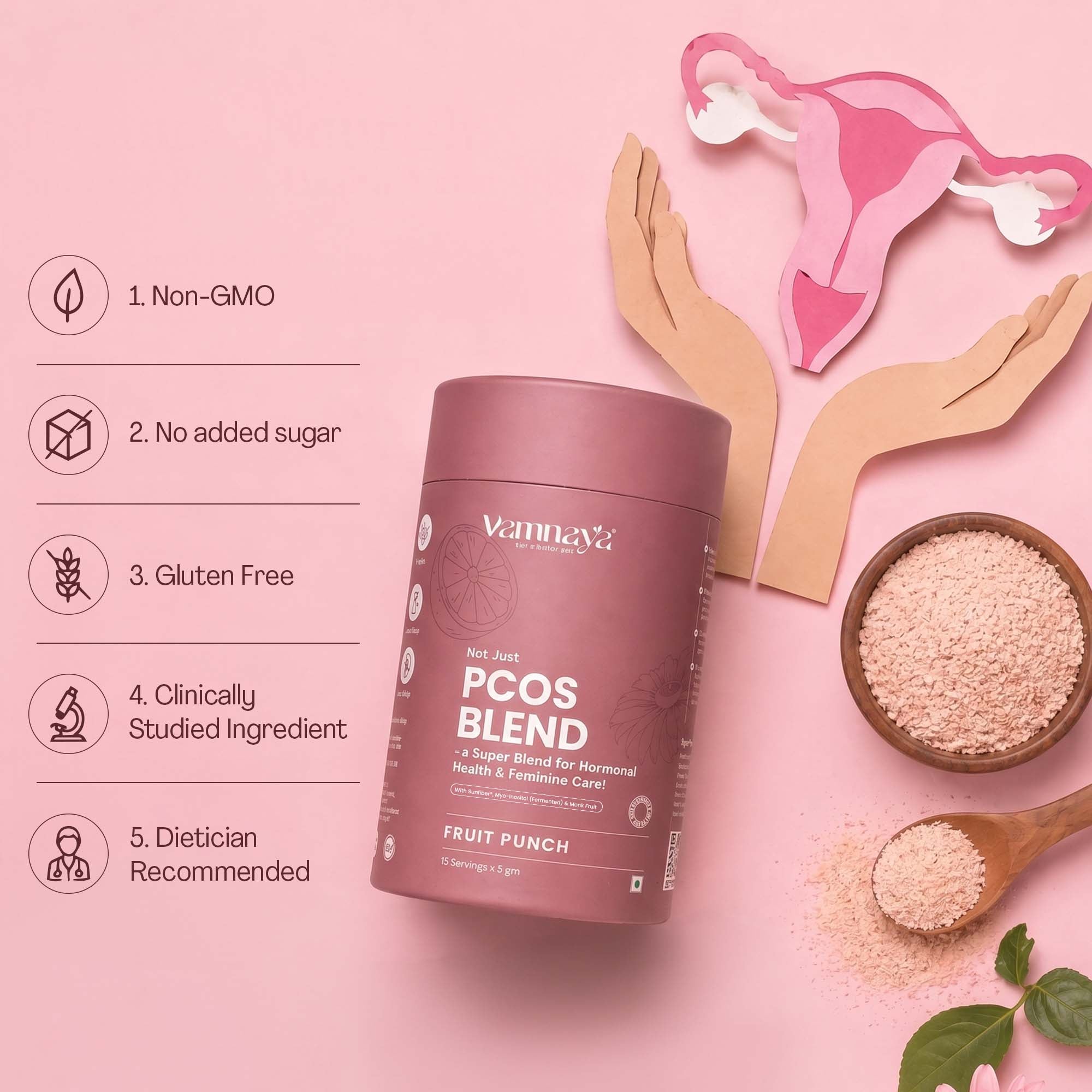 PCOS Blend | With Myo-Inositol, Walnuts, Almonds, Cashew Nuts, Isabgol & Monk Fruit