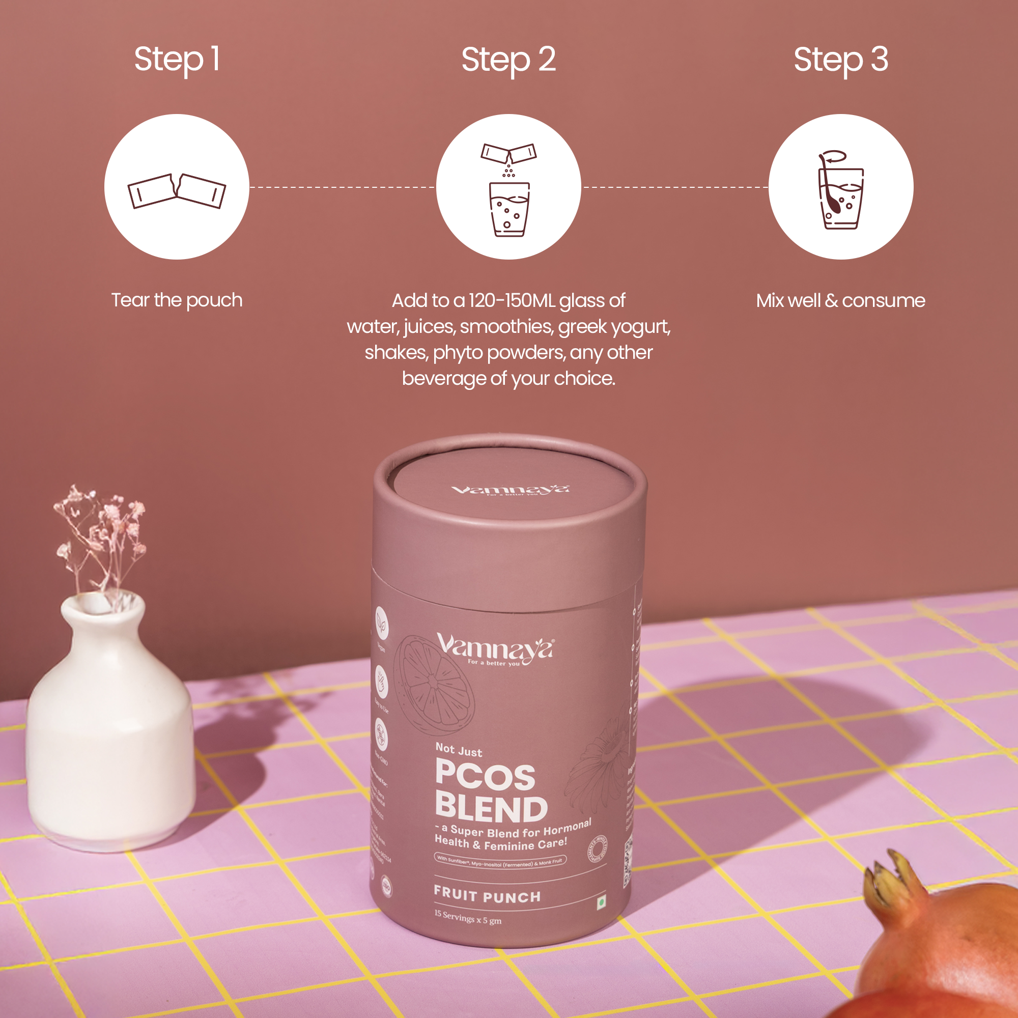 PCOS Blend | With Myo-Inositol, Walnuts, Almonds, Cashew Nuts, Isabgol & Monk Fruit
